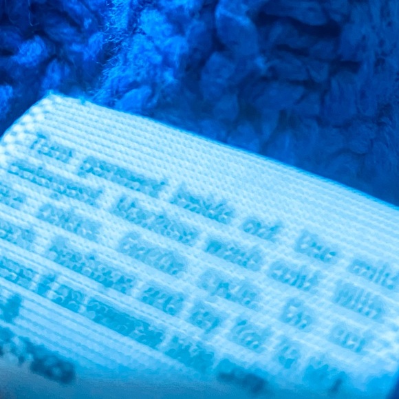 Women’s XL Sweater ANA Blue Glittered Medium Weight Knit Zipper Back U Neck Soft - Picture 11 of 11